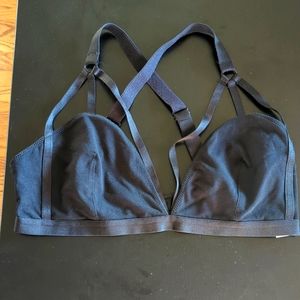 Black strappy cage bralette